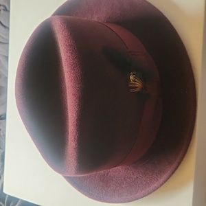 Magil- Maroon- Alaska- 59 7 3/8 Rabbit Furfelt Fedora Hat